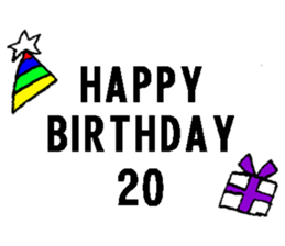 nanaco[20-40yBirthdaymessage] sticker #14820881