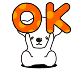 Kawaii white bears sticker #14821975