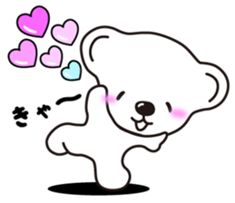Kawaii white bears sticker #14821977