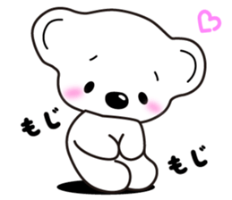 Kawaii white bears sticker #14821986