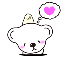 Kawaii white bears sticker #14821987