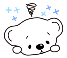 Kawaii white bears sticker #14821998