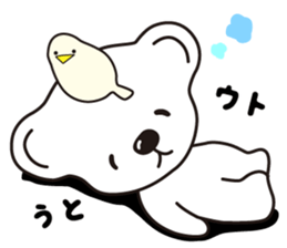 Kawaii white bears sticker #14822008