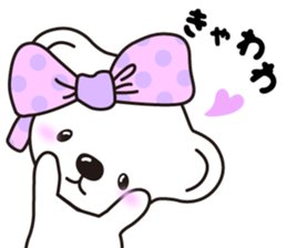 Kawaii white bears sticker #14822011