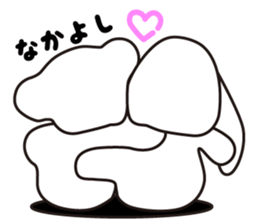 Kawaii white bears sticker #14822012