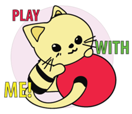 Cute Mottled Yellow Cat sticker #14822086