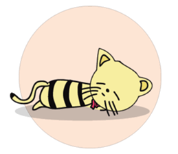 Cute Mottled Yellow Cat sticker #14822087