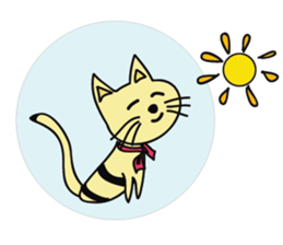 Cute Mottled Yellow Cat sticker #14822088