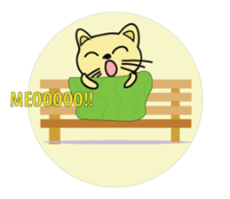 Cute Mottled Yellow Cat sticker #14822090