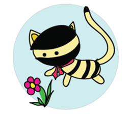 Cute Mottled Yellow Cat sticker #14822091