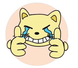 Cute Mottled Yellow Cat sticker #14822092