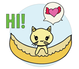 Cute Mottled Yellow Cat sticker #14822099