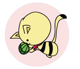 Cute Mottled Yellow Cat sticker #14822101