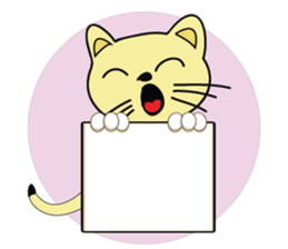 Cute Mottled Yellow Cat sticker #14822102
