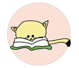 Cute Mottled Yellow Cat sticker #14822104