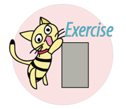 Cute Mottled Yellow Cat sticker #14822106