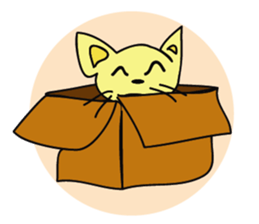 Cute Mottled Yellow Cat sticker #14822108