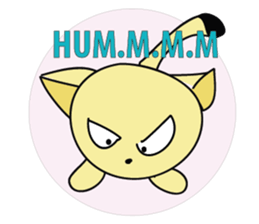 Cute Mottled Yellow Cat sticker #14822109