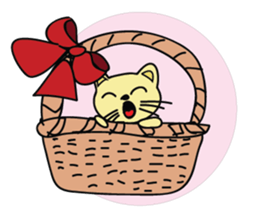 Cute Mottled Yellow Cat sticker #14822110