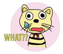 Cute Mottled Yellow Cat sticker #14822111