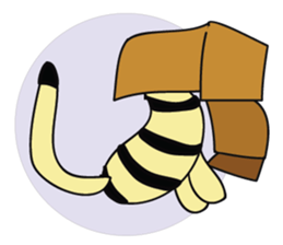 Cute Mottled Yellow Cat sticker #14822112