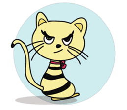 Cute Mottled Yellow Cat sticker #14822113