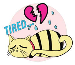 Cute Mottled Yellow Cat sticker #14822115