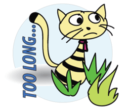 Cute Mottled Yellow Cat sticker #14822116