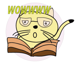 Cute Mottled Yellow Cat sticker #14822117