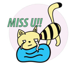 Cute Mottled Yellow Cat sticker #14822118