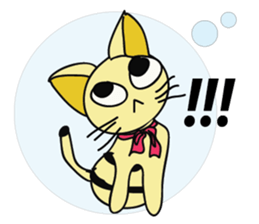 Cute Mottled Yellow Cat sticker #14822120