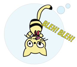 Cute Mottled Yellow Cat sticker #14822121