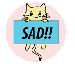 Cute Mottled Yellow Cat sticker #14822122