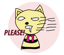 Cute Mottled Yellow Cat sticker #14822123