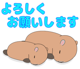 Capybara "Capyhachirou". sticker #14822513