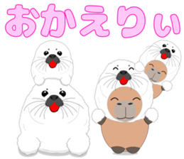 Capybara "Capyhachirou". sticker #14822537