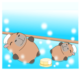 Capybara "Capyhachirou". sticker #14822539