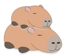 Capybara "Capyhachirou". sticker #14822540