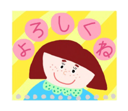 freckles girls sticker #14822721