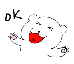 White bear sticker ! sticker #14824246