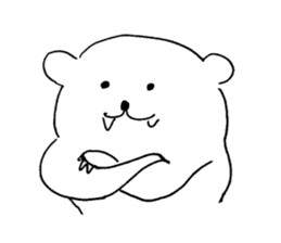 White bear sticker ! sticker #14824248