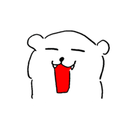 White bear sticker ! sticker #14824249