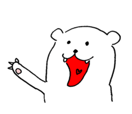 White bear sticker ! sticker #14824250