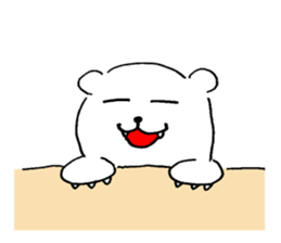 White bear sticker ! sticker #14824252