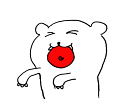 White bear sticker ! sticker #14824253