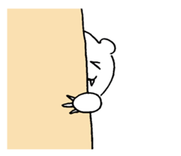 White bear sticker ! sticker #14824254