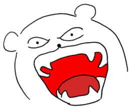 White bear sticker ! sticker #14824255