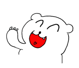 White bear sticker ! sticker #14824256