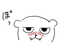 White bear sticker ! sticker #14824259