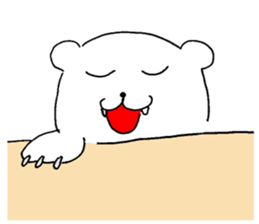 White bear sticker ! sticker #14824262